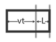 Medición de longitud de vidrio de los sensores fotoeléctricos dobles: (P)(S)